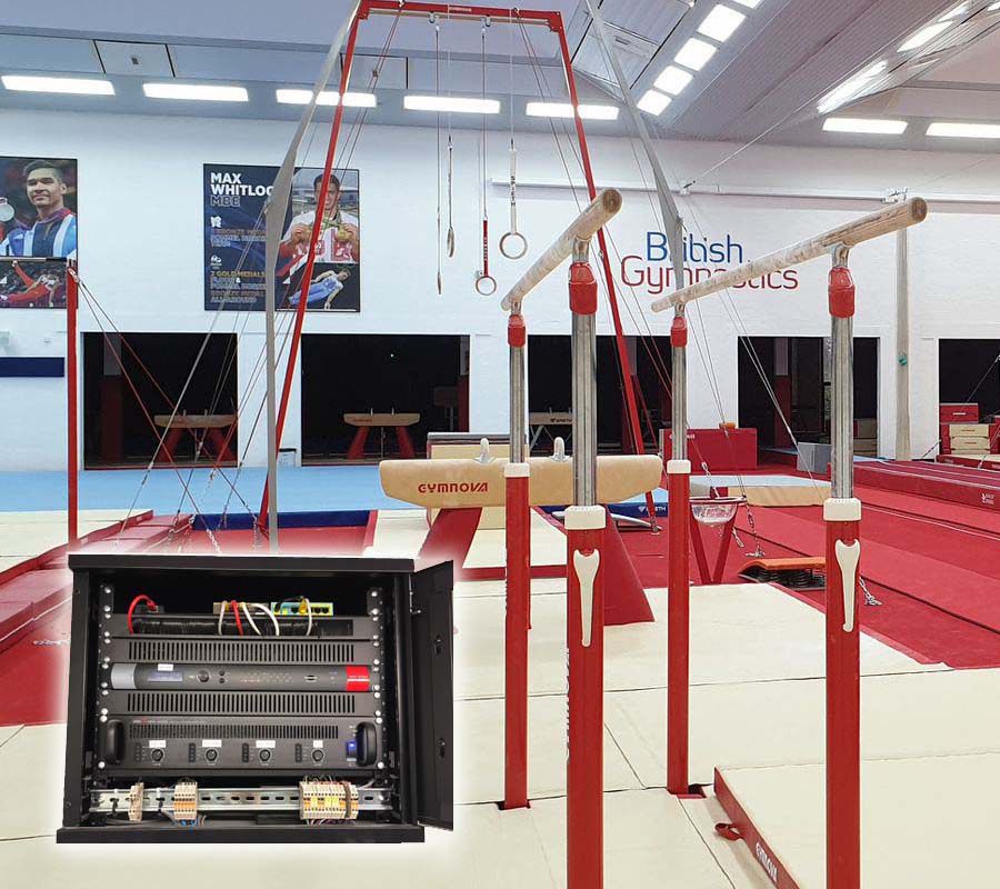 british gymnastics music system installation